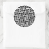 Geometrisch kunstontwerp ronde sticker (Tas)