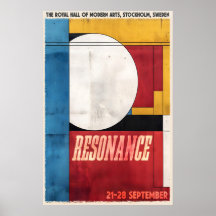 Geometrisch kunstprint Stockholm tentoonstelling p