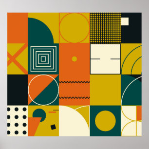 Geometrisch kunstwerk: eenvoudig vormenontwerp. poster