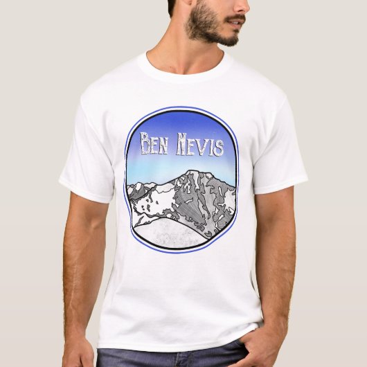 Geometrisch landschap Ben Nevis T-shirt (Voorkant)