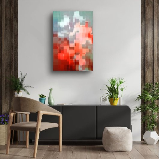 Geometrisch landschap canvas afdruk
