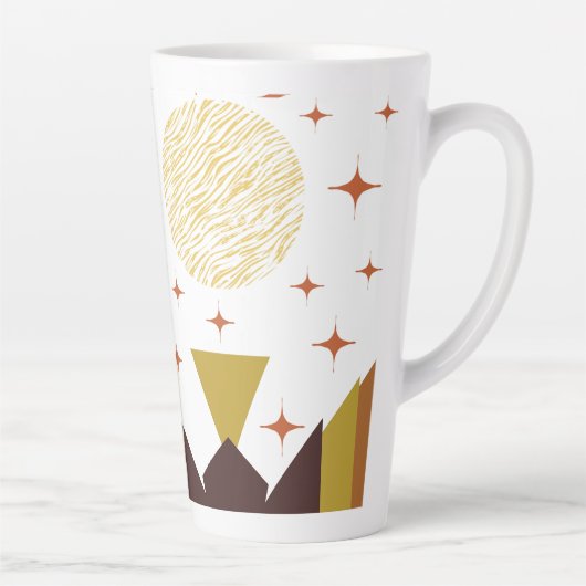 Geometrisch landschap midden latte mok (Rechts)