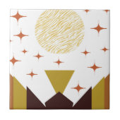 Geometrisch landschap midden tegeltje (Voorkant)