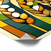 geometrisch landschap poster (Hoek)