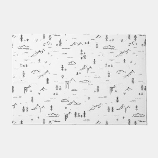 Geometrisch landschap van boslijnen deurmat (Voorkant)