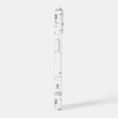 Geometrisch landschap van boslijnen iPhone 15 hoesje (Rechterkant)