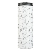 Geometrisch landschap van boslijnen thermosbeker (Achterkant)