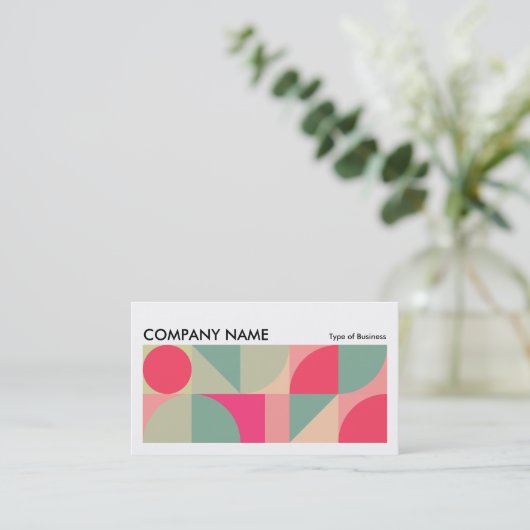 Geometrisch lang horizontaal v04 visitekaartje (Staand voorkant)