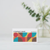 Geometrisch lang horizontaal v05 visitekaartje (Staand voorkant)