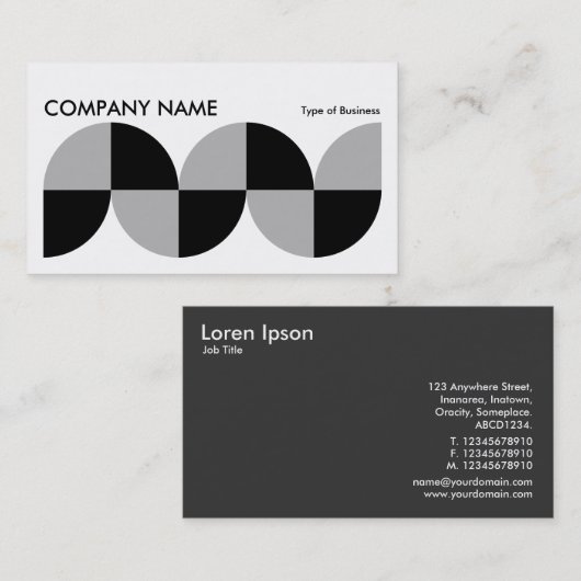 Geometrisch lang horizontaal v09 visitekaartje (Voorkant / Achterkant)