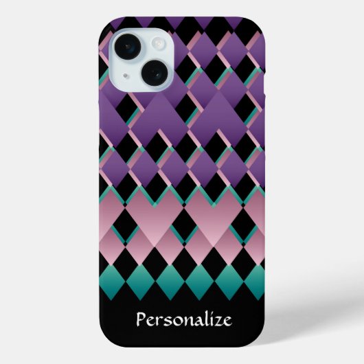 Geometrisch Leuk Roze en Paarse kleuren Case-Mate iPhone Case (Achterkant)
