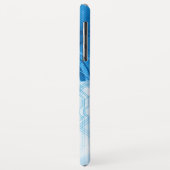 Geometrisch lichtblauw Abstract patroonmonogram Case-Mate iPhone Case (Achterkant/links)