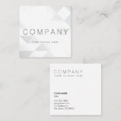 Geometrisch lichtgrijs Visitekaartje op het Plein  (Voorkant / Achterkant)