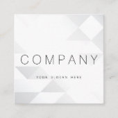 Geometrisch lichtgrijs Visitekaartje op het Plein  (Voorkant)