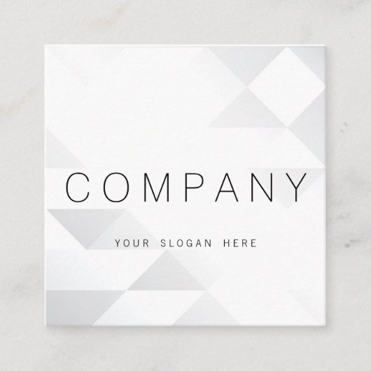 Geometrisch lichtgrijs Visitekaartje op het Plein  (Voorkant)