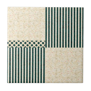 Geometrisch lijnpatroon tegeltje