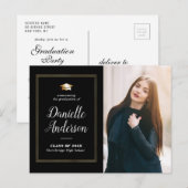 geometrisch lijst afstuderen aankondiging briefkaa briefkaart (Voorkant / Achterkant)