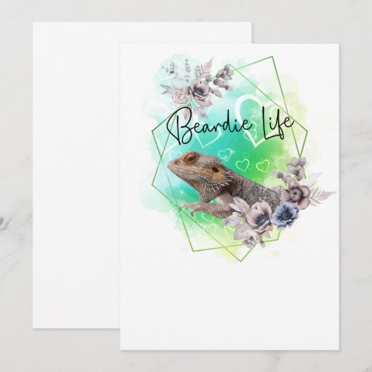 Geometrisch Lijst met dragon Kaart (Voorkant / Achterkant)