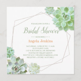 Geometrisch Lijst vetplanten Vrijgezellenfeest Kaart