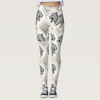 Geometrisch Luipaard Patch Patroon Leggings