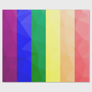 Geometrisch maaspatroon LGBT-vlag regenbooglijnen Cadeaupapier