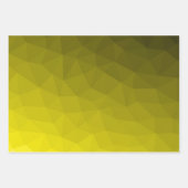 Geometrisch maaspatroon met geel donkerombre gradi inpakpapier vel (Voorkant 2)