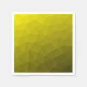 Geometrisch maaspatroon met geel donkerombre gradi servet (Voorkant)