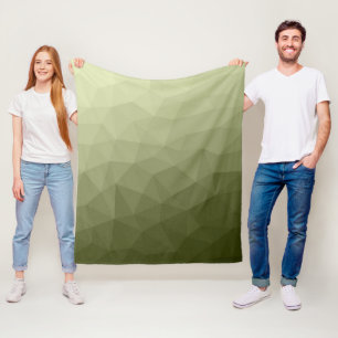 Geometrisch maaspatroon van de lichte groene gradi fleece deken