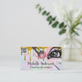 geometrisch | Make-upborstels Glitter Drip Visitekaartje (Staand voorkant)