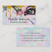 geometrisch | Make-upborstels Glitter Drip Visitekaartje (Voorkant / Achterkant)