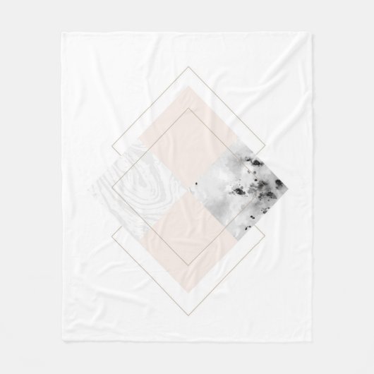Geometrisch marmerontwerp fleece deken (Voorkant)