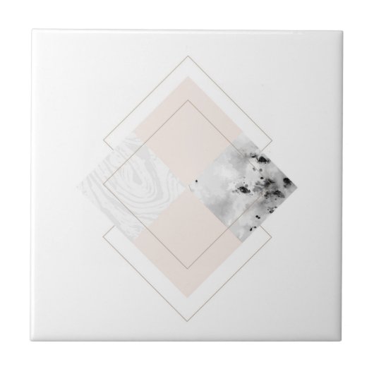 Geometrisch marmerontwerp tegeltje (Voorkant)