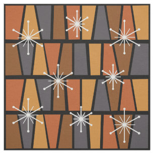 Geometrisch MCM Abstract verbrand Sinaasappel Stof