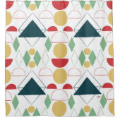 Geometrisch medium midden douchegordijn (Voorkant)