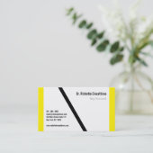 Geometrisch met geel visitekaartje (Staand voorkant)