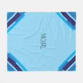 Geometrisch met monogram Fleece Blanket Deken (Voorkant (Horizontaal))