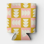 Geometrisch midden-eeuw modern retro patroon blikjeskoeler (Voorkant)