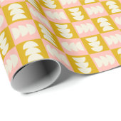 Geometrisch midden-eeuw modern retro patroon cadeaupapier (Rol Hoek)