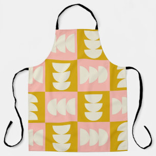Geometrisch midden-eeuw modern retro patroon schort