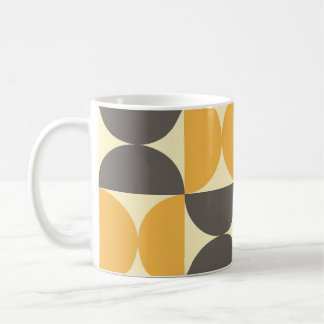 Geometrisch, midden-eeuw modern stijlpatroon. koffiemok