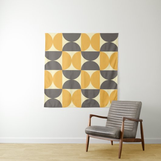 Geometrisch, midden-eeuw modern stijlpatroon. wandkleed (In situ)