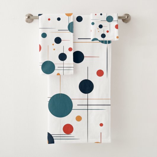 Geometrisch middenpatroon bad handdoek (Insitu)