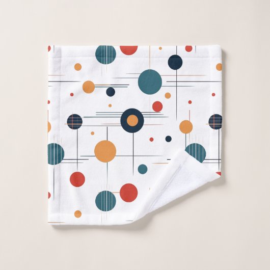 Geometrisch middenpatroon bad handdoek (Wasdoekje)