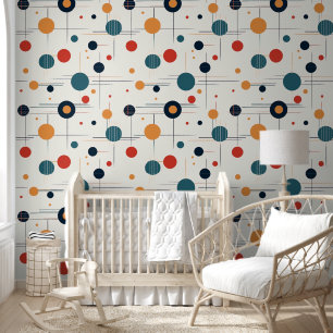 Geometrisch middenpatroon behang