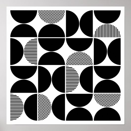 Geometrisch middenpatroon poster (Voorkant)