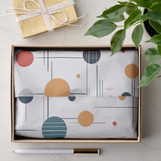 Geometrisch middenpatroon tissuepapier (Geschenk)