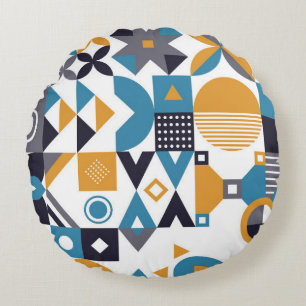 Geometrisch minimumpatroon. Abstract ontwerp Rond Kussen