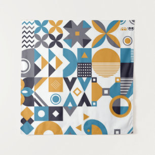Geometrisch minimumpatroon. Abstract ontwerp Wandkleed