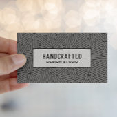 Geometrisch Modern Abstract grijs en zwart bedrijf Visitekaartje