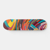 Geometrisch Moderne Kunst Abstracte Vormen Kleurri Skateboard (Horizontaal)